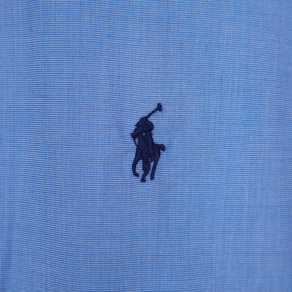 Ralph Lauren Cotton Blue Stretch Button Down Men's XL - Picture 3 of 7